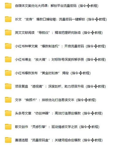 99元AI写作指令课程，视频+文档全套教程合集免费分享